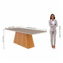 Ver imagem 6 de Conjunto Sala de Jantar Mesa Helena 210x100 Cm e 8 Cadeiras Paola Wood Cimol Madeira/offwhite/nude