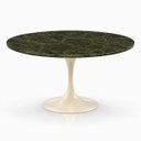 Ver imagem 1 de Mesa de Jantar Saarinen Redonda 90 cm Tampo Mármore Verde Vitória Régia Base Laca Off White