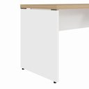 Ver imagem 6 de Mesa L Escritório 2 Lugares 3,00m X 1,50m Pés Painel F5 Cor:macadâmia com Branco