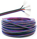 Ver imagem 4 de Kit 25 Metros Cabo Flat Polarizado Rgb Fio 4 Vias 22awg