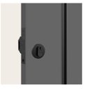 Ver imagem 2 de Fechadura Stam 1006 Porta de Correr Roseta Redonda Preto