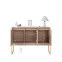 Ver imagem 4 de Buffet Mármore 3 Portas Montana Dourado MDP Perfex 15mm Estrutura Aço 20x20 Casah