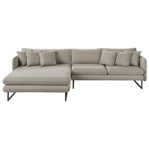 Sofá Jade com Chaise Lateral Esquerda 2,84m em Linho