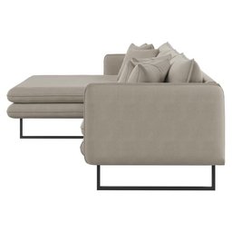 Sofá Jade com Chaise Lateral Esquerda 2,84m em Linho - 6