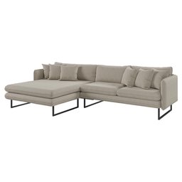 Sofá Jade com Chaise Lateral Esquerda 2,84m em Linho - 3