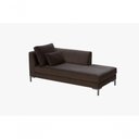 Ver imagem 3 de Dvan Chamego Pés de Aluminio com Duas Almofadas Soltas Veludo Preto