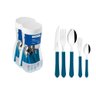 Faqueiro Talheres Leme Inox 40 Peças Tramontina Azul - 1