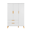 Ver imagem 2 de Quarto de Bebê Completo Retrô Berço 3 em 1 Cômoda Guarda Roupa Lunna