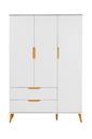 Ver imagem 2 de Quarto de Bebê Completo Retrô Berço 3 em 1 Cômoda Guarda Roupa Lunna