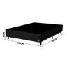 Cama Box Casal Preto Bordado 138 X 188 X 39 Pérola Negra Gazin - 4
