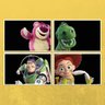 Conjunto com 4 Telas - Personagens Toy Story - 60x40cm - 3