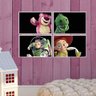 Conjunto com 4 Telas - Personagens Toy Story - 60x40cm - 2