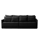 Ver imagem 5 de Sofá Cama Retrátil e Reclinável 2,50m com Molas Carol Veludo Preto Adonai Estofados