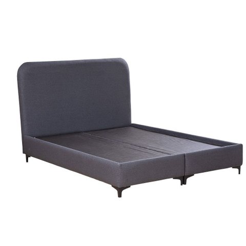 Caixa Box Dual Confort com Cabeceira Cinza Escuro 195x205x22cm