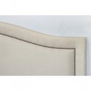 Ver imagem 4 de Cabeceira King Curva Luxo 193x60 Suede Off White - Tachas Prata