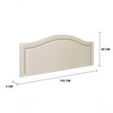 Ver imagem 3 de Cabeceira King Curva Luxo 193x60 Suede Off White - Tachas Prata