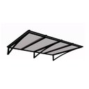 Ver imagem 2 de Toldo Fixo em Policarbonato Alveolar Cristal - 2,00m X 1,00m - Estrutura Preta