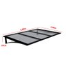 Toldo Fixo em Policarbonato Alveolar Cristal - 2,00m X 1,00m - Estrutura Preta - 3
