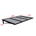 Ver imagem 3 de Toldo Fixo em Policarbonato Alveolar Cristal - 2,00m X 1,00m - Estrutura Preta