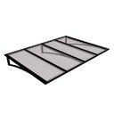 Ver imagem 1 de Toldo Fixo em Policarbonato Alveolar Cristal - 2,00m X 1,00m - Estrutura Preta