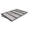 Toldo Fixo em Policarbonato Alveolar Cristal - 2,00m X 1,00m - Estrutura Preta - 1