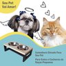 Comedouro Elevado Madeira C/ 2 Potes Inox P/ Cães E Gatos - 1