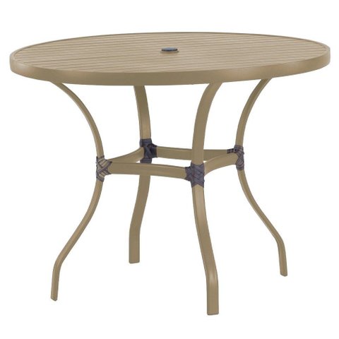 Mesa Roma com Tampo Ripado 120 Cm Alumínio