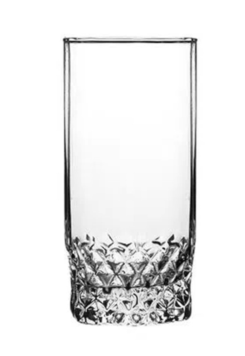 Jogo 6 Copos De Vidro 330Ml Cristal Diamond Vinho Suco Água 330ml - 2