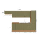 Ver imagem 3 de Cozinha Modulada Pixel Kappesberg 100% Mdp Canela/verde Frevo 330cm