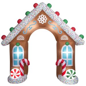 Arco de Natal Inflavel Grande Enfeite Portal Natalina Casa Decoração Final de Ano Shopping Loja Fest