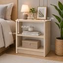 Ver imagem 3 de Mesa de Apoio Lateral com 1 Prateleira para Quarto em MDF Oásis 15 mm - Pea Móveis