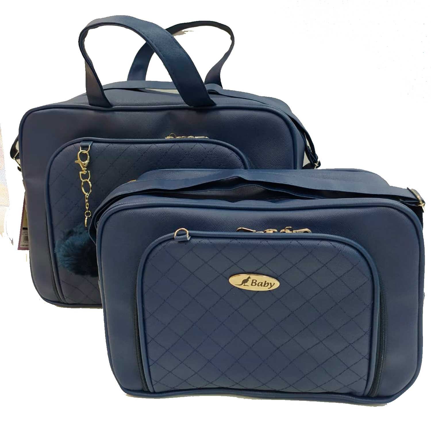 Kit Bolsa Maternidade Gama Luxo Bururu Baby Ref:4549 - Un - Azul Marinho