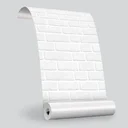 Ver imagem 5 de Papel de Parede Adesivo Tijolinho Branco e Cinza Rústico Lavável Fosco 10m