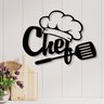 Painel Decorativo Chef Gourmet Cozinha Decoração Mdf Aplique - 2