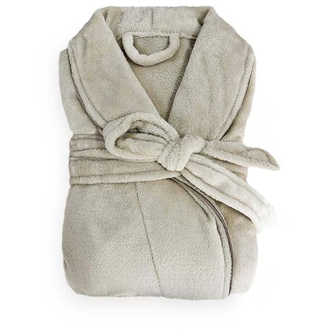 Roupão de Banho Adulto Unissex Neo Velour - Camesa Gg Bege