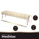 Ver imagem 6 de Recamier Estofada Casal Luxo Veludo Bege