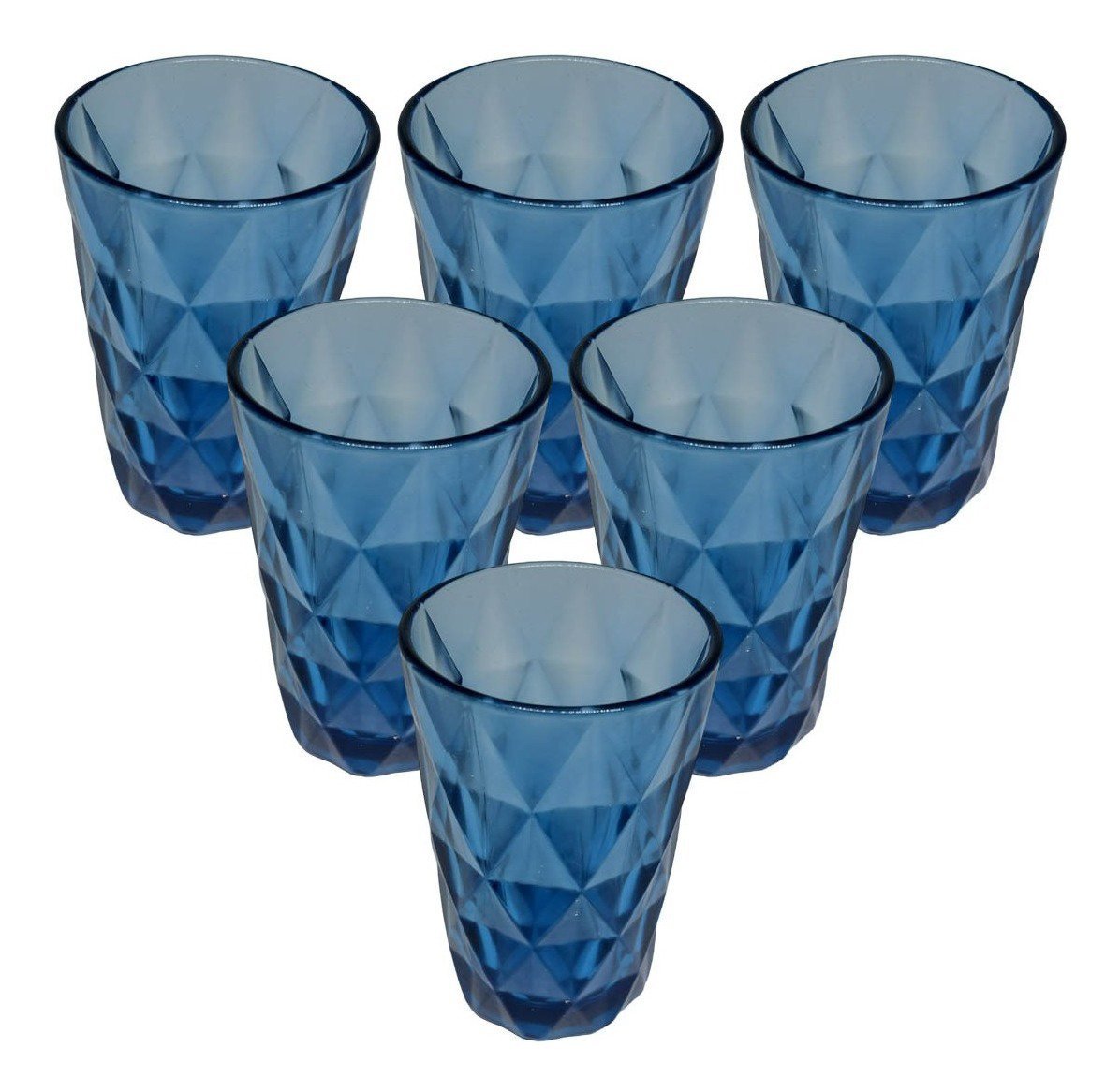 Jogo De Copos De Vidro Conjunto Para Água Drinks Suco 300ml 6 Peças ...