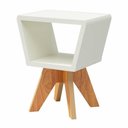 Ver imagem 1 de Mesa Lateral Amaraji Cor Off White com Freijo 43 Cm (larg) - 56181
