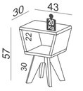 Ver imagem 3 de Mesa Lateral Amaraji Cor Off White com Freijo 43 Cm (larg) - 56181