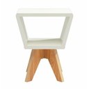 Ver imagem 2 de Mesa Lateral Amaraji Cor Off White com Freijo 43 Cm (larg) - 56181