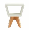 Ver imagem 2 de Mesa Lateral Amaraji Cor Off White com Freijo 43 Cm (larg) - 56181