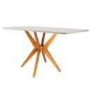 Ver imagem 1 de Mesa de Jantar Base Estrela Off White 1,20m X 0,90m **** Somente a Mesa sem Cadeiras****