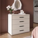 Ver imagem 1 de Cômoda Valência com 4 Gavetas 90x84cm Branco/Creme 240832