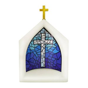 Capela Luminária Oratório - Vitral Azul