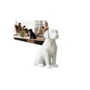 Ver imagem 1 de Escultura Decorativa Cachorro Moderno Minimalista Enfeite - Cachorro Branco