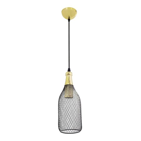 Pendente Copper Preto 31cm E27 40w - Xn004g - Bella