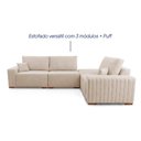 Ver imagem 5 de Sofá Modular Kavak 3,31m Bouclê Bege com Chaise - King House