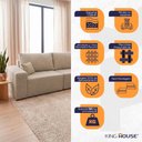 Ver imagem 3 de Sofá Modular Kavak 3,31m Bouclê Bege com Chaise - King House