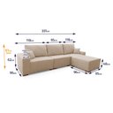 Ver imagem 2 de Sofá Modular Kavak 3,31m Bouclê Bege com Chaise - King House