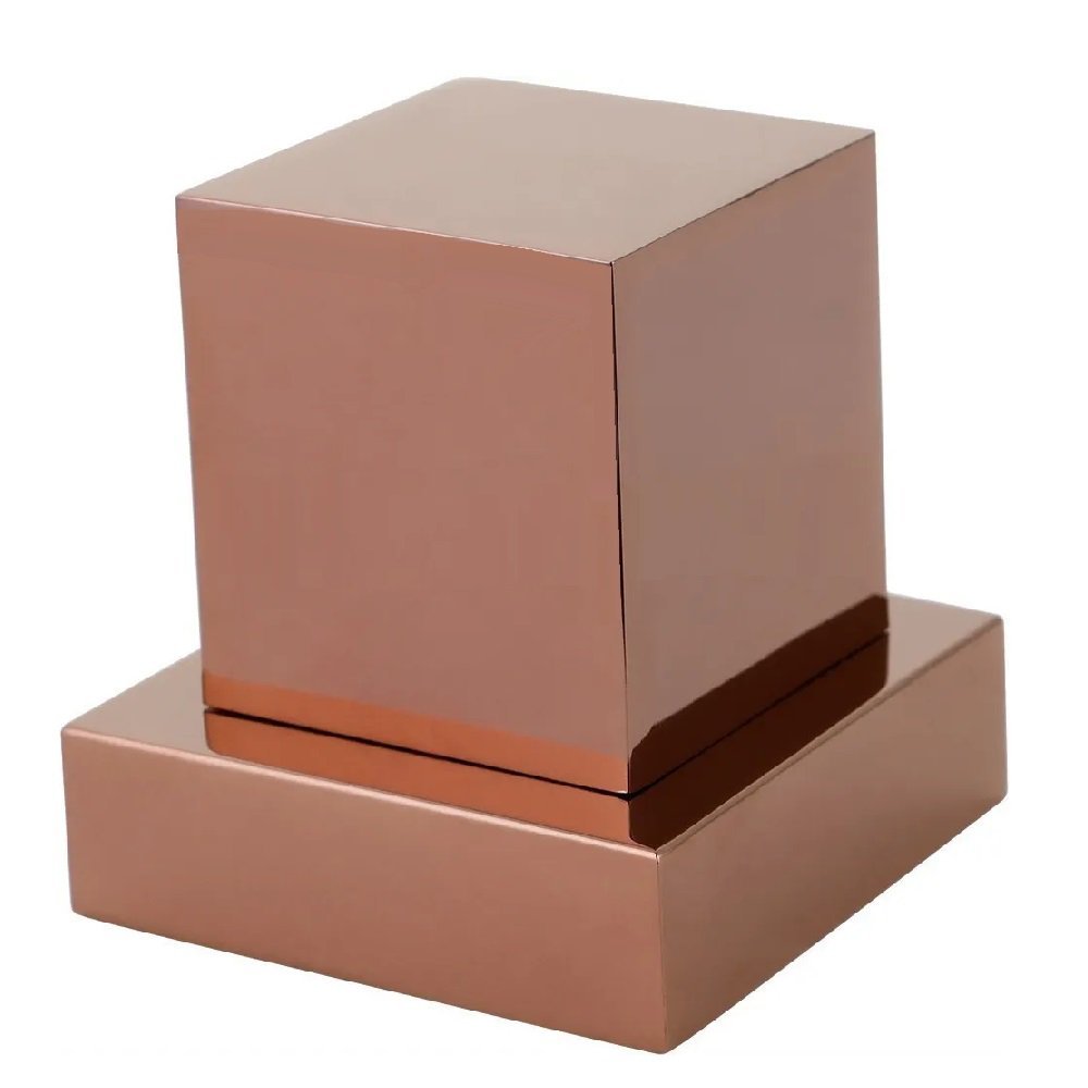 Acabamento registro quadrado 1/2 3/4 rose gold banhado luxo - 1